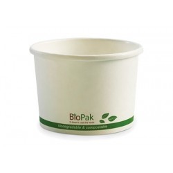 16oz Hot & Cold Biodegradable BioPak Cup White  500 pcs