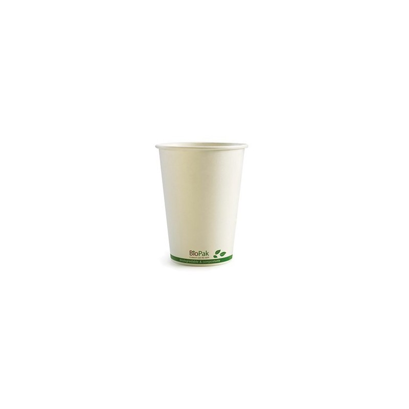 32oz Hot & Cold Biodegradable BioPak Cup White  500 pcs
