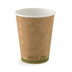 8oz Single Wall Bio Coffee Cup Leaf Kraft  1000 pcs