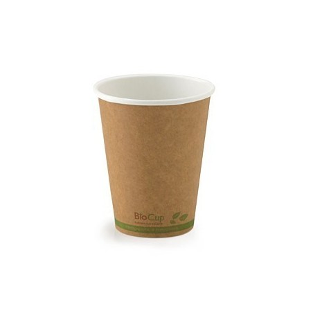 12oz Single Wall Bio Coffee Cup Bio Leaf Kraft  1000 pcs