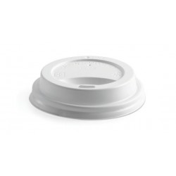 Lid for 6 8 10 & 12oz (80mm) BioPak Cup PS White  1000 pcs
