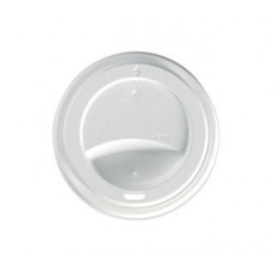 Lid for 8 (90mm)12 16 & 20oz BioPak Cup PS - White  1000 pcs