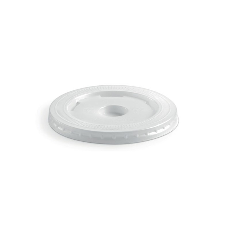 X - Hole PS Lid for 12 16 & 20-22oz BioCups - Clear  2000 pcs