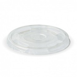 Clear Flat Bio Lid - Straw Slot - for 300-700ml Cup  1000 pcs