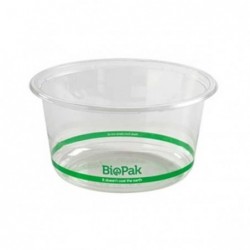 700ml Clear Bioplastic Wide Salad Bowl - 143mm  600 pcs