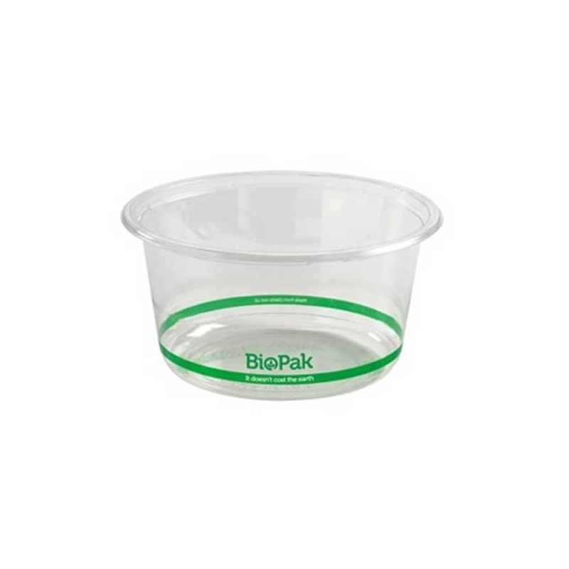 700ml Clear Bioplastic Wide Salad Bowl - 143mm  600 pcs