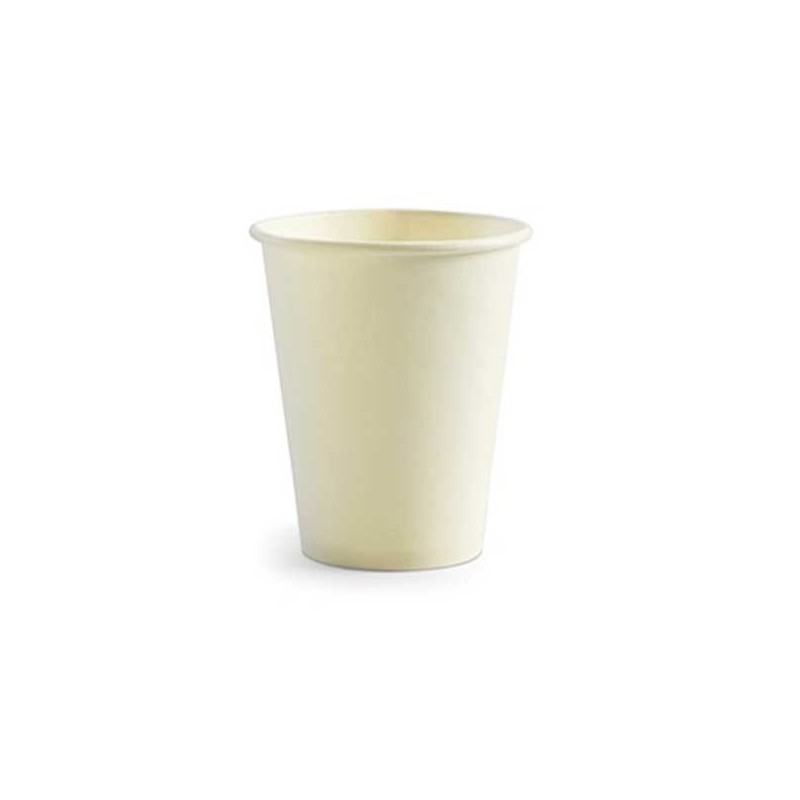 6oz Single Wall Bio Coffee Cup White  1000 pcs