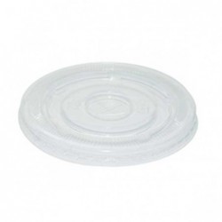 X - Hole PLA Lid for 12 16 & 20-22oz BioCups - Clear  1000 pcs