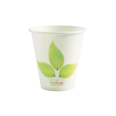 8oz (90mm) Single Wall Green Leaf Bio Coffee Cup  1000 pcs