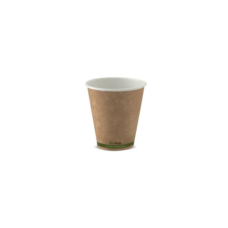 8oz (90mm) Single Wall Kraft Bio Coffee Cup  1000 pcs