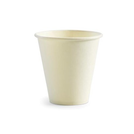 8oz (90mm) Single Wall White Bio Coffee Cup  1000 pcs