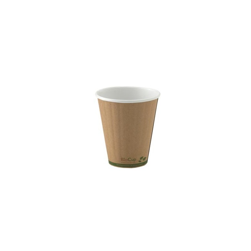 8oz (90mm) Double Wall Kraft Bio Coffee Cup  1000 pcs