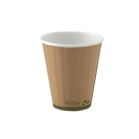 8oz (90mm) Double Wall Kraft Bio Coffee Cup  1000 pcs