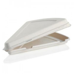 Biodegradable Pancake/Pizza Box - fits a slice of an 18" Pizza Natural  250 pcs
