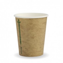 8oz Single Wall White Coffee Cup - Ingeo Compostable