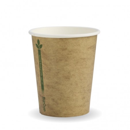 8oz Single Wall White Coffee Cup - Ingeo Compostable