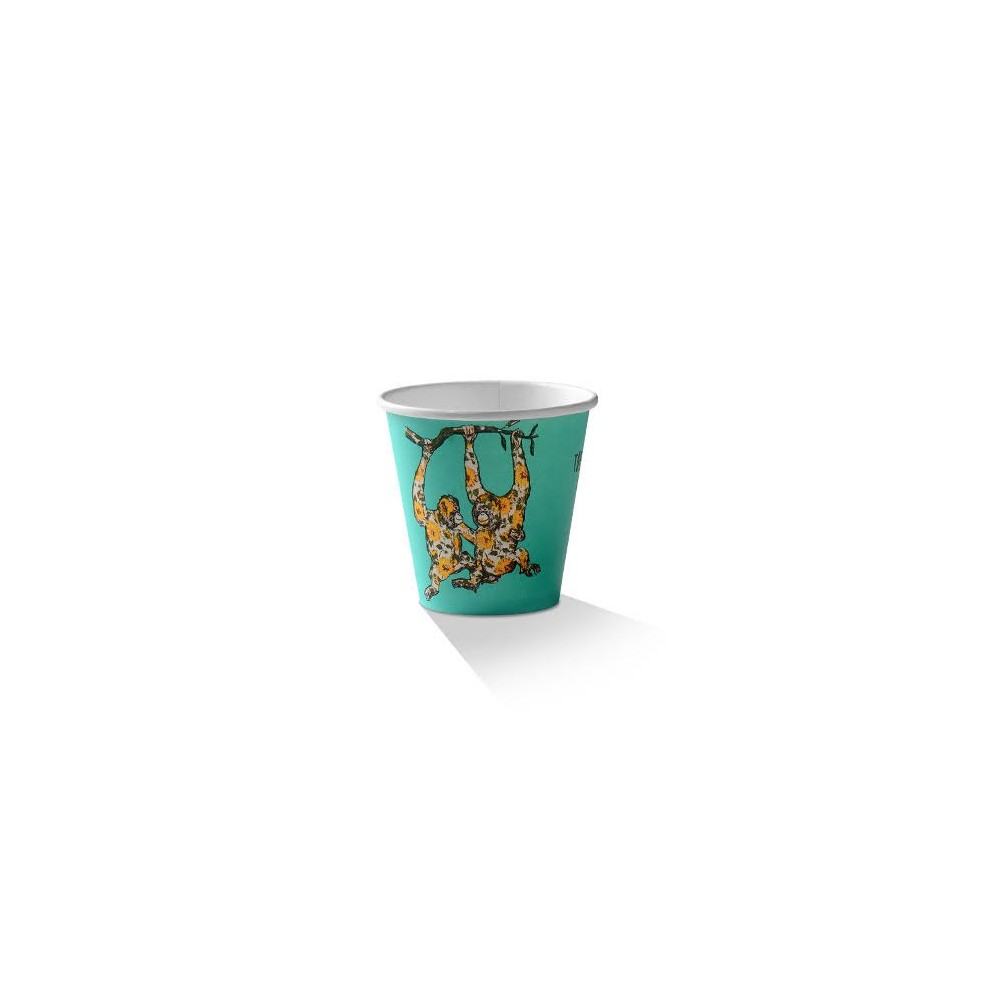 8oz(90mm) PLA Single Wall Coffee Cup Animal Print  1000 pcs