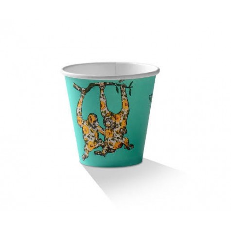 8oz(90mm) PLA Single Wall Coffee Cup Animal Print  1000 pcs