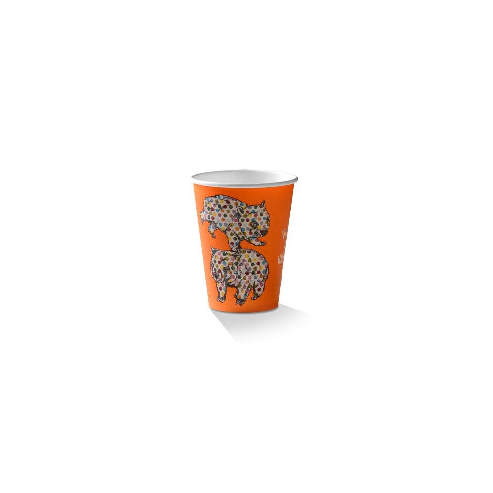 12oz PLA Single Wall Coffee Cup Animal Print  1000 pcs
