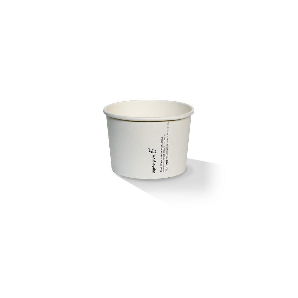 8oz Hot & Cold Paper Cup White Made from Plants