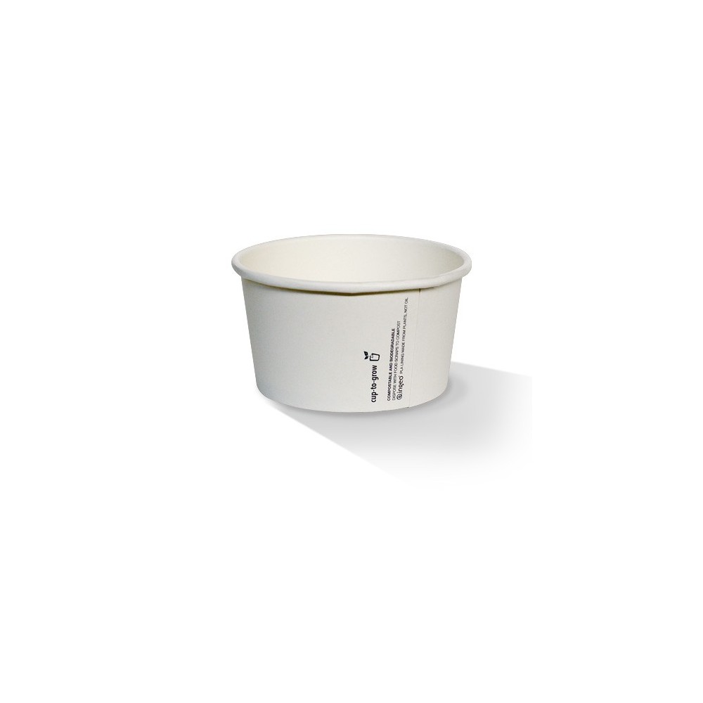 12oz Hot & Cold Paper Cup White Made from Plants