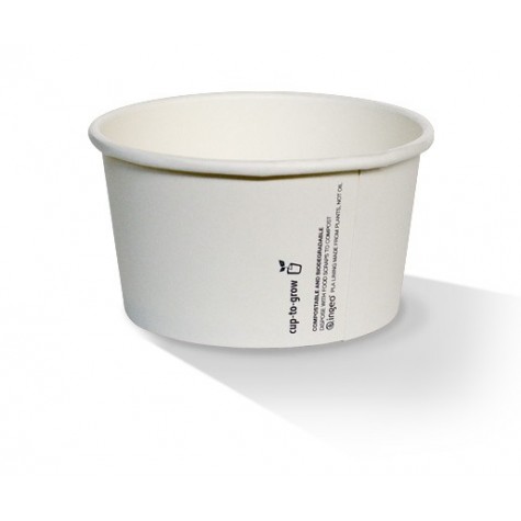 12oz Hot & Cold Paper Cup White Made from Plants