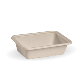 600ml Bio Takeaway Box - NATURAL - Lids Optional - 500 pcs