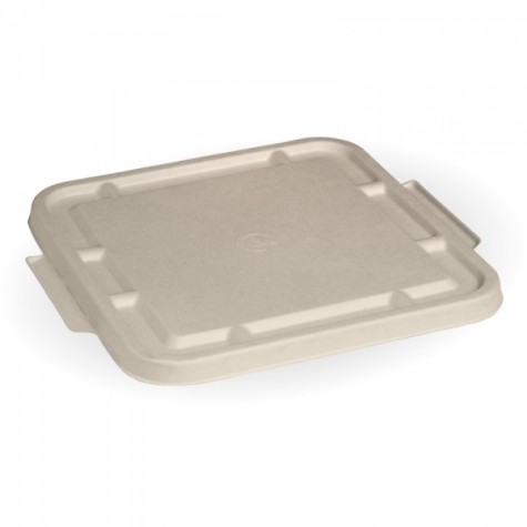 Lids for 3 Compartment Bio Asian Takeaway Box - NATURAL - 300 pcs