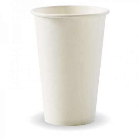 12oz (80mm) Single Wall Coffee Cup White  1000 pcs