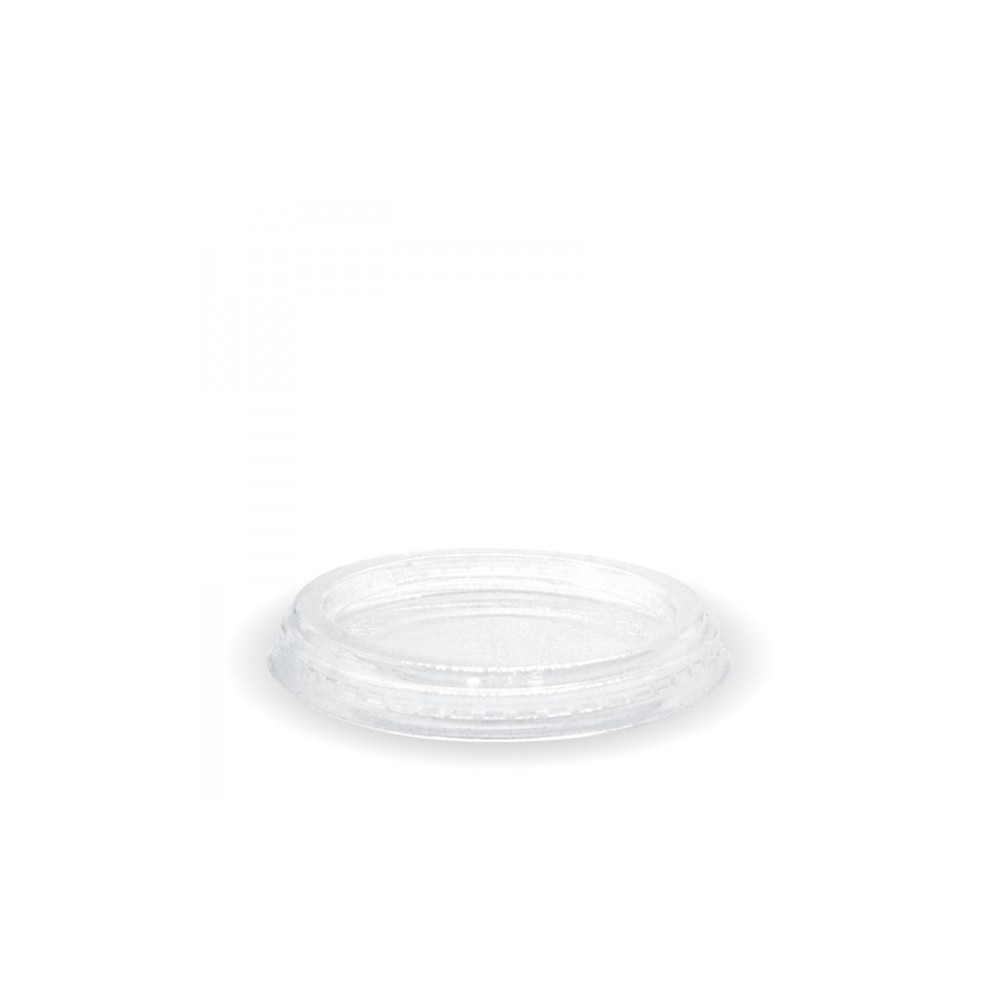 Clear Flat lid - no hole - for 60ml sauce and 150-280ml cup  1000 pcs